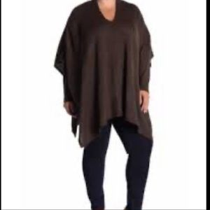RDI brown neck poncho sweater
